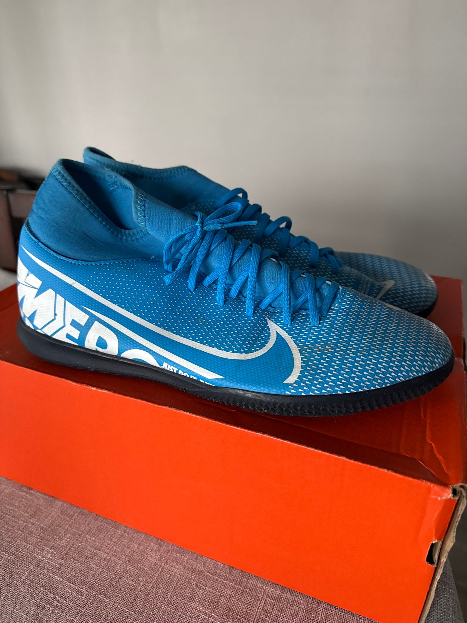 Blue Unisex Size M 9.0 (W 10.0) Nike Mercurial superfly 7 Turf