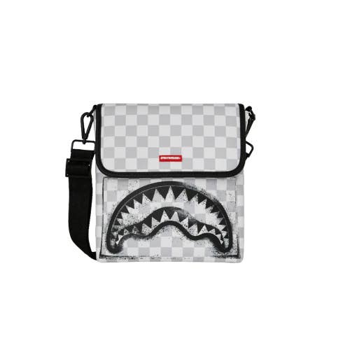 Sprayground Storm Fade Messenger Sling Unisex White Faux Leather Backpack SGB33