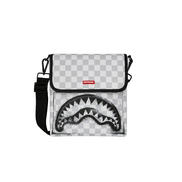 Sprayground Storm Fade Messenger Sling Unisex White Faux Leather Backpack SGB33