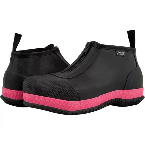 Bogs Overshoe Zip 78919CT-009 Men's US 6 Black Composite Toe Work Shoes TZP1026