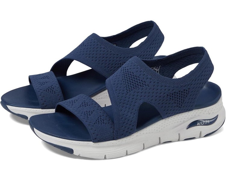 Skechers Arch Fit - Brightest Day 119458-NVY Sandal Women 9 Navy Platform TZP870