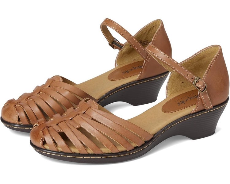 Softspots Tatianna 7302345 Sandals Women's 9 Tan Leather Adjustable Strap TZP874