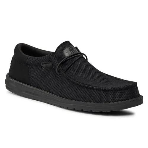 Hey Dude Wally Funk Mono 40011-0XS Men's US 9 Black Slip-On Casual Shoes TZP878