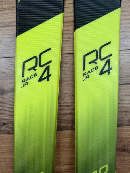Unisex Fischer RC4 Race Jr 130 cm Racing Skis With Bindings Max Din 7 (Used)