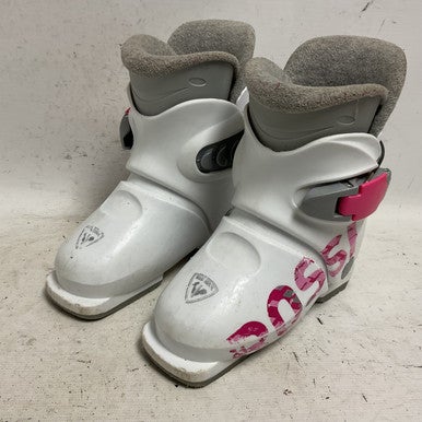 Used Rossignol FUN GIRL Girls DH Ski Boot White 185 MP - Y12 11855-S000195349