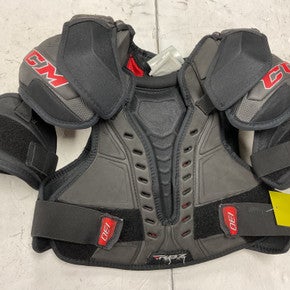 Used CCM RBZ 130 Senior Shoulder Pads Black And Red SM 11855-S000195314