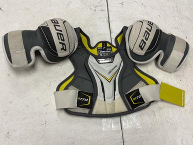 Used Bauer SUPREME S170 Youth Shoulder Pads White And Silver LG 11855-S000195312