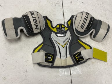 Used Bauer SUPREME S170 Youth Shoulder Pads White And Silver LG 11855-S000195312