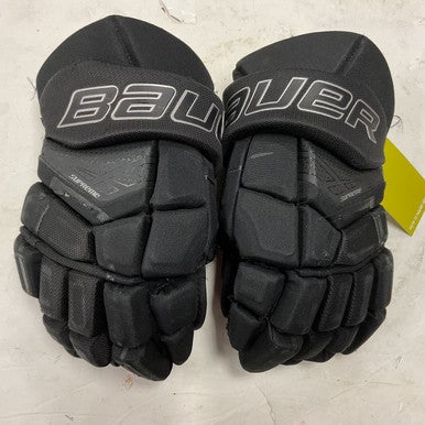 Used Bauer SUPREME 3S Senior Gloves Black And Yellow 15" 11855-S000195315