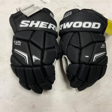 Used Sher-wood REKKER LEGEND 4 Junior Gloves Black And White 12" 11855-S000195313