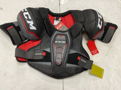Used CCM JETSPEED FT370 Senior Shoulder Pads Black And Grey MD 11855-S000195309