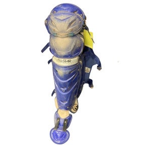 Used All-Star LG30WPRO SHIN GUARDS Catchers Leg Guards Royal Blue Adult 11846-S000097235