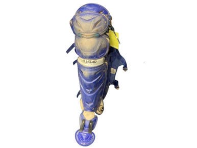Used All-Star LG30WPRO SHIN GUARDS Catchers Leg Guards Royal Blue Adult 11846-S000097235