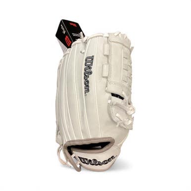 Used Wilson A1000 RH Throw Fastpitch Gloves White 12" 11846-S000096848