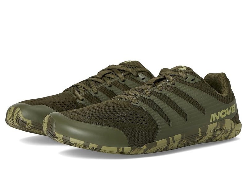 Inov8 Bare-XFtm Sneakers Men's US 8.5 Dark Green Knitted Lace-Up Shoes TZP772