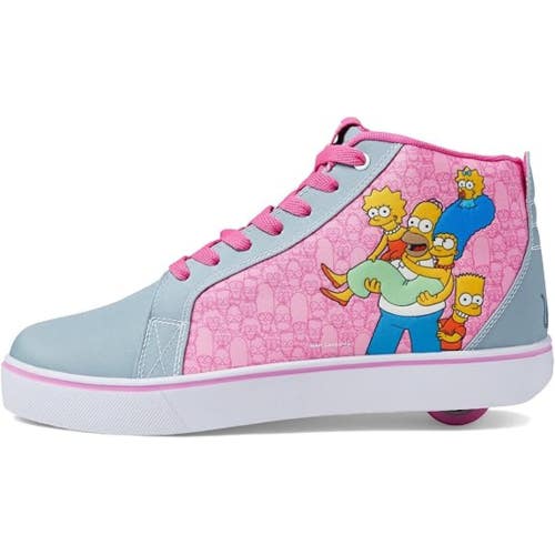Heelys Racer 20 Mid Simpsons Sneakers Men's US 10 Gray Pink Skate Shoes PPQ10