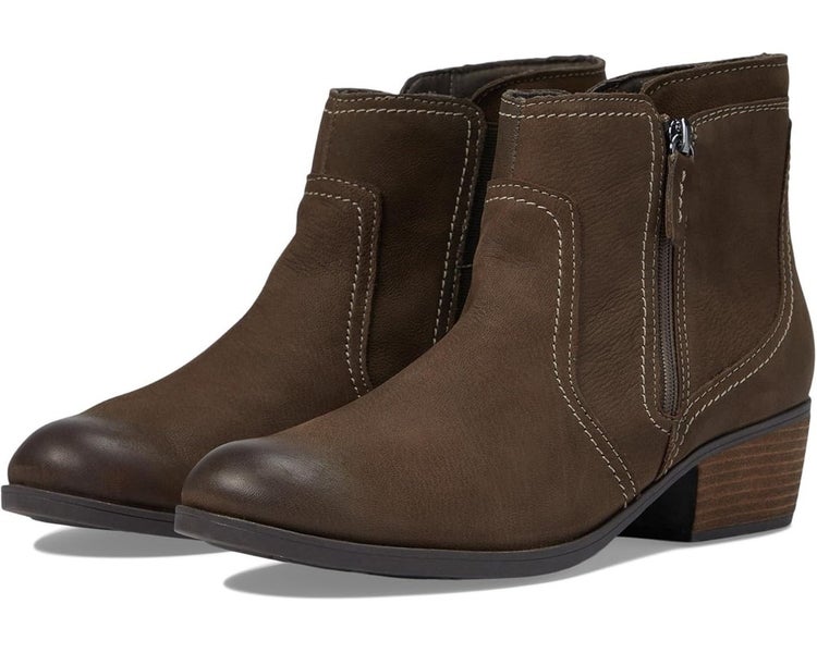 Clarks Charlten Ave 26174177 Boots Women's 7.5 Slate Nubuck Ankle Booties TZP829