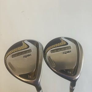 Honma Beres Three Star Fairway Woods Set 3-15* & 5-18*  Senior Graphite Shafts