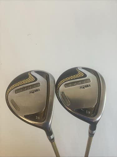 Honma Beres Three Star Fairway Woods Set 3-15* & 5-18* Senior Graphite Shafts