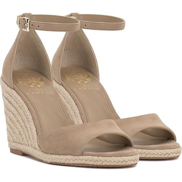 Vince Camuto Felyn Sandals Womens US 8.5 Tortilla Wedge Heel Ankle Strap TZP1028