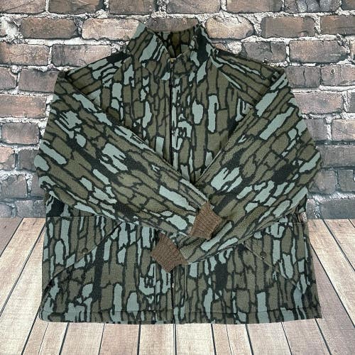 Vintage Walls Polartuff Trebark Camo Fleece Hunting Jacket Mens Size 2XL Rare