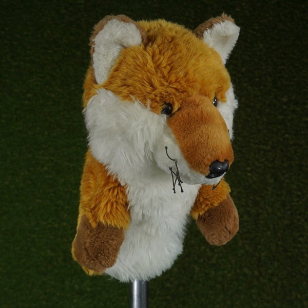 DAPHNE FOX DRIVER HEADCOVER ORANGE / WHITE / BROWN ~ LOOK!!