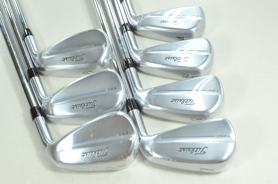 Titleist T250 2025 4-PW Iron Set Stiff Flex Right AMT Black Steel NEW! # 206902