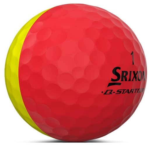 Srixon Q-Star Tour Divide Golf Balls (Brite Yellow/Red, 3pk) 1 Sleeve 2024 NEW