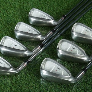 TAYLORMADE RAC HT IRONS SET 4-PW LIGHT METAL II REGULAR FLEX LH FEFTY NEW GRIPS!