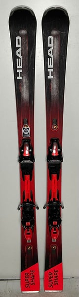 Unisex All Mountain 156cm HEAD Supershape e-Rally Skis With PRD 12 Bindings (Used) (507A)