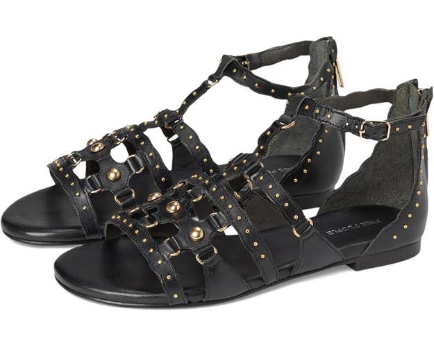 Free People Jade Gladiator Sandals Women's US 8.5 Black Leather Studded TZP1036