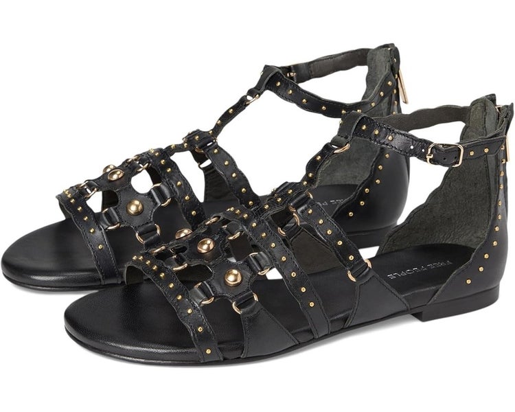 Free People Jade Gladiator Sandals Women's US 8.5 Black Leather Studded TZP1036