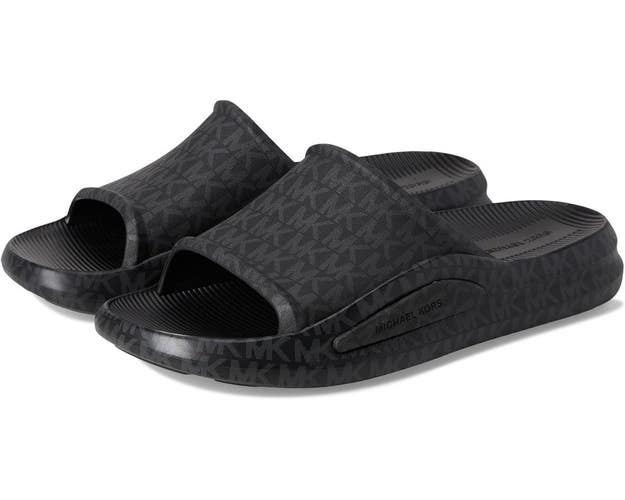 Michael Kors Griffin Sandals Men's US 10 Black Round Toe Slip-On Slide TZP890