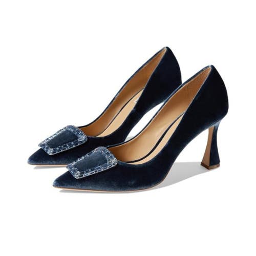 Badgley Mischka Aubree Sandals Women's US 8.5 French Blue Stiletto Heel TZP1017