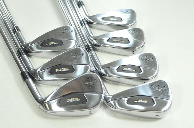 Callaway Rogue ST Pro 4-PW Iron Set Stiff Flex Right Rifle 6.0 Steel # 206867