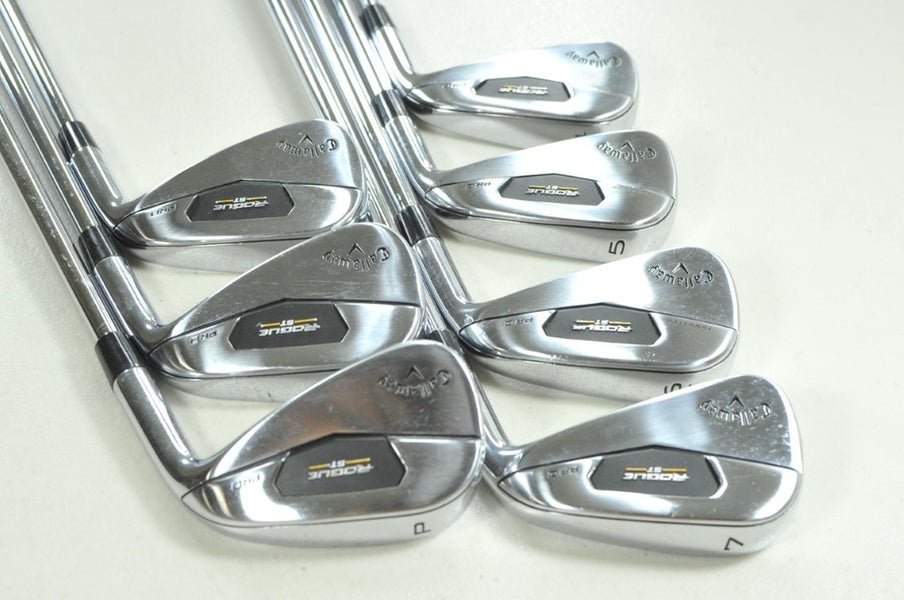 Callaway Rogue ST Pro 4-PW Iron Set Stiff Flex Right Rifle 6.0 Steel # 206867