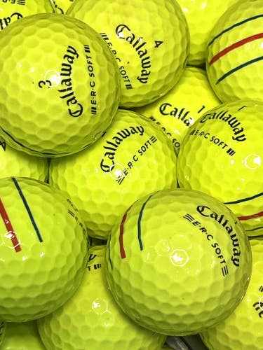 50 Premium AAA Yellow Callaway ERC-Soft Used Golf Balls