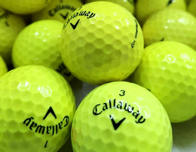 50 Yellow Callaway Warbird  Near Mint AAAA Used Golf Balls