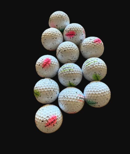 15 Near Mint (AAAA) Maxfli Softfli Golf Balls Assorted Graffiti