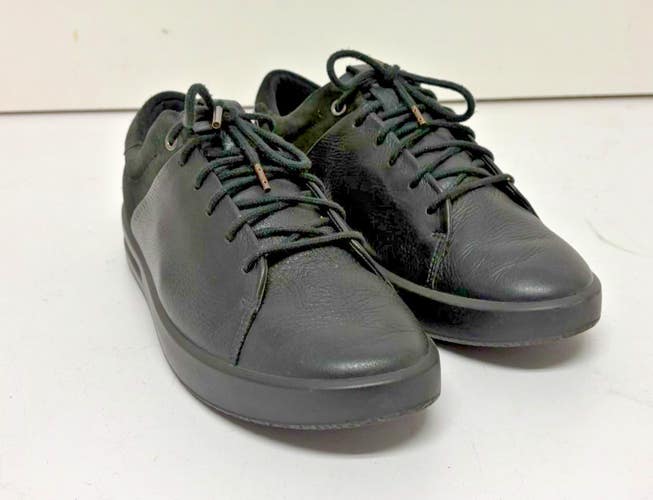 ECCO Corksphere 1 Black Leather Lace-Up Sneakers EU 41 US Men's 8 GREAT