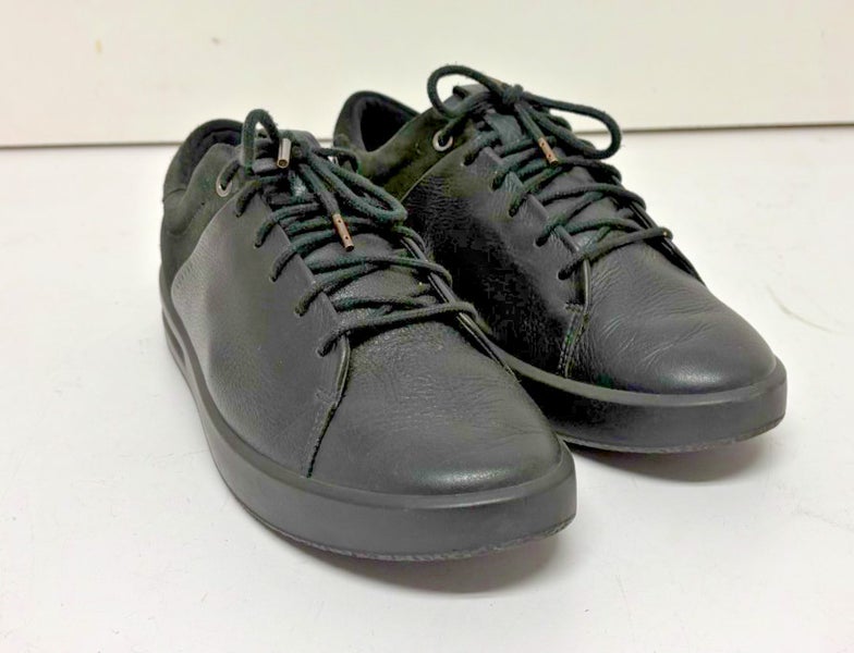 ECCO Corksphere 1 Black Leather Lace-Up Sneakers EU 41 US Men's 8 GREAT
