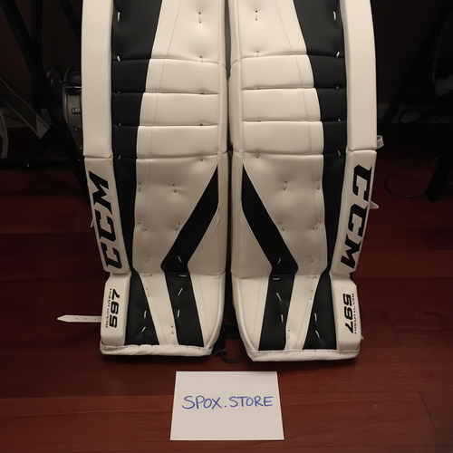 New Senior 34" CCM Revolution 597 Goalie Leg Pads | Never Used | ECO Toe Ties (READ DESCRIPTION)