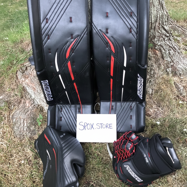 Passau Axiom Goalie Full Set – Senior 34"+2 | Black/White/Red | Great Condition (READ DESCRIPTION)