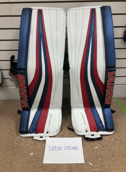 New Vaughn Ventus SLR Pro Carbon Goalie Leg Pads – 31"+2, Red/White/Blue (READ DESCRIPTION)