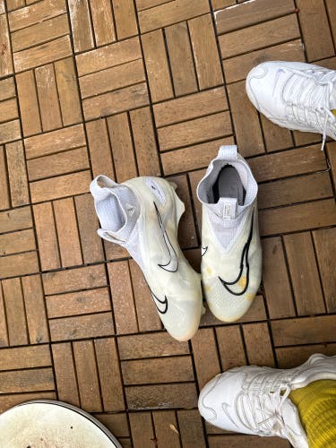 Men’s Nike Alpha Menace Elite 3 White Cleats Size 10.5 – Football – Used