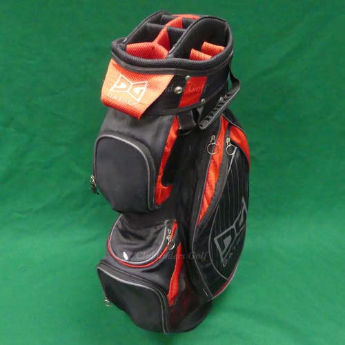 Datrek Black/Red 14-Way Golf Cart Bag w/ Raincover *READ*