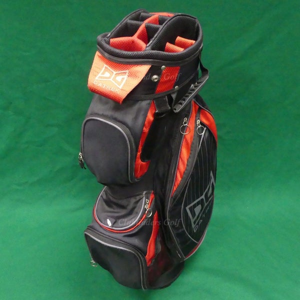 Datrek Black/Red 14-Way Golf Cart Bag w/ Raincover *READ*