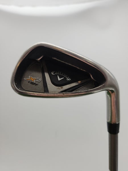 2013 CALLAWAY X2 HOT 9 IRON STIFF AEROTECH STEELFIBER I80 35.5" GOOD