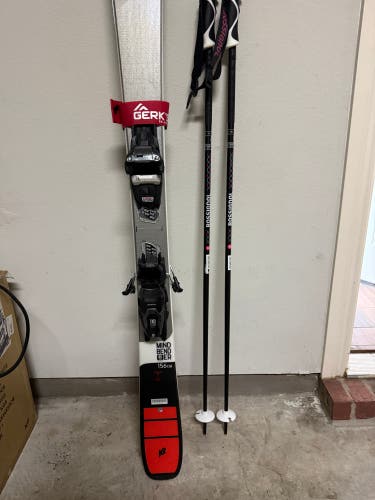 K2 Mindbender RX Skis – 156cm + Rossignol Poles (48”) – Used Twice – Excellent Condition