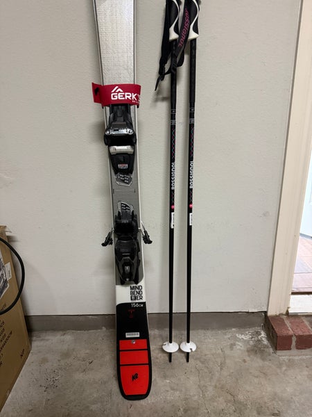 K2 Mindbender RX Skis – 156cm + Rossignol Poles (48”) – Used Twice – Excellent Condition